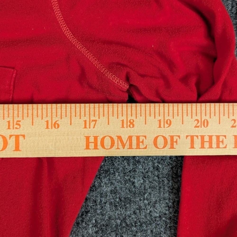 Abercrombie & Fitch Womens Y2K Babydoll V-Neck Long Sleeve Top Red Moose Logo M - Picture 11 of 16